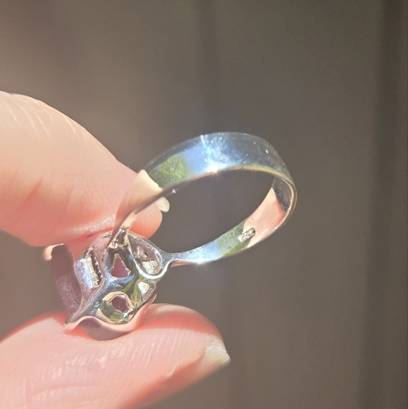 Ruby 5k sterling ring sz7.25 - Picture 9 of 9